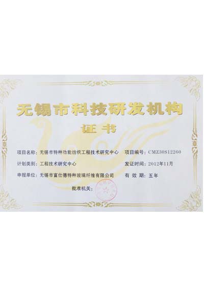 PA视讯科技研发机构证书